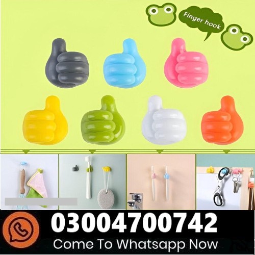 Silicone Thumb Shaped Wall Hooks In Pakistan