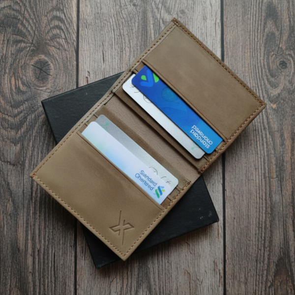 Signature Hand-Stitched Slim Leather Bifold Wallet